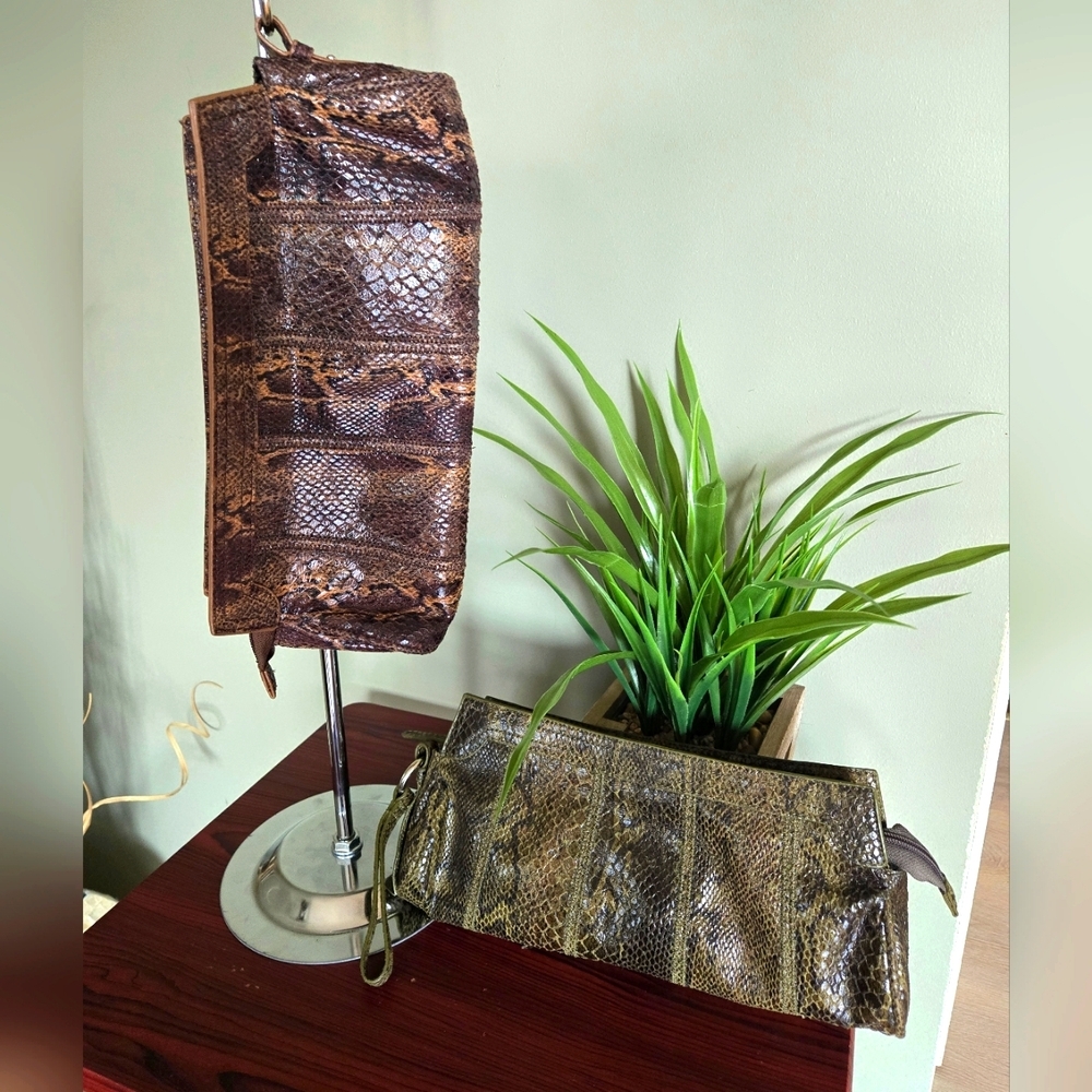 Minicci Snakeskin 🐍Print Mini Bag Clutch Bundle of 2